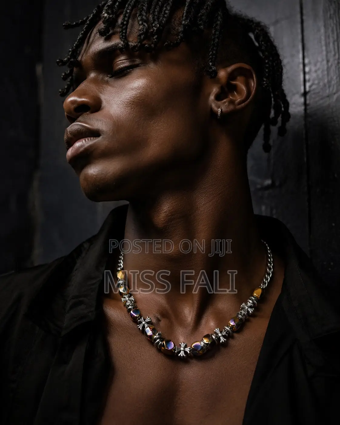 Obsidian Prism Necklace