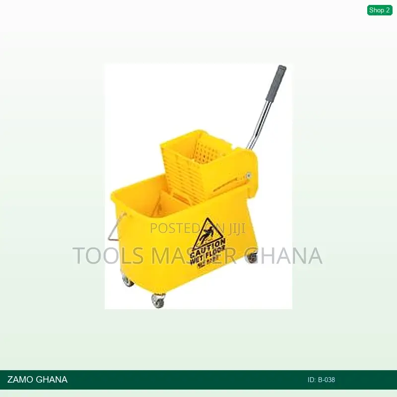 20l Single Mop Trolley Yellow - B-038