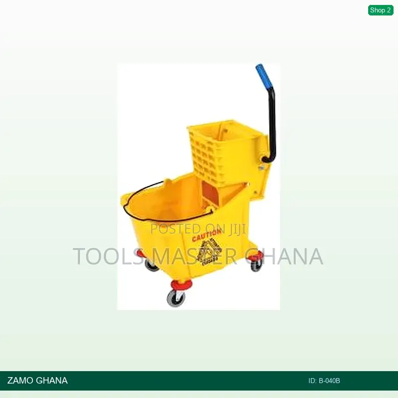 36l Single Mop Trolley Side Press Yellow - B-040b