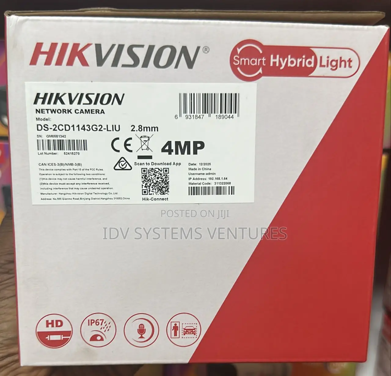 Ds-2cd1143g2-Liu(F)
4 Mp Smart Hybrid Light Fixed Dome Network Camera