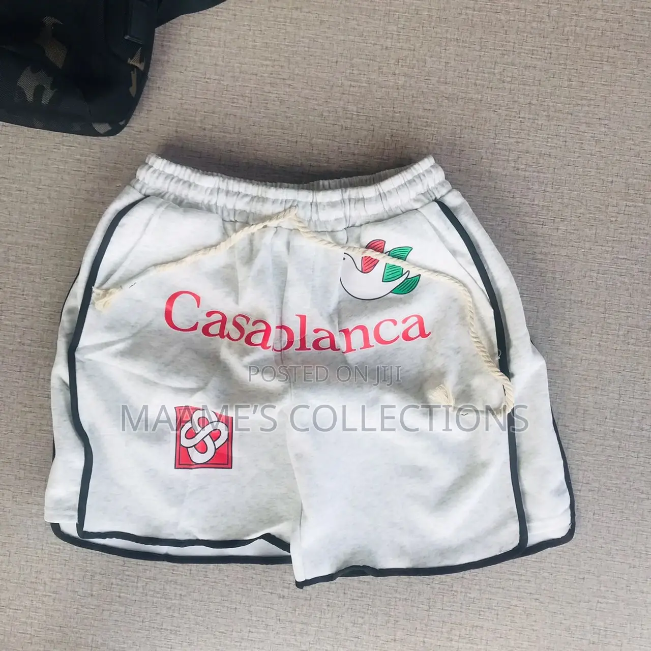 Casablanca Logo- Print Drawstring Shorts.