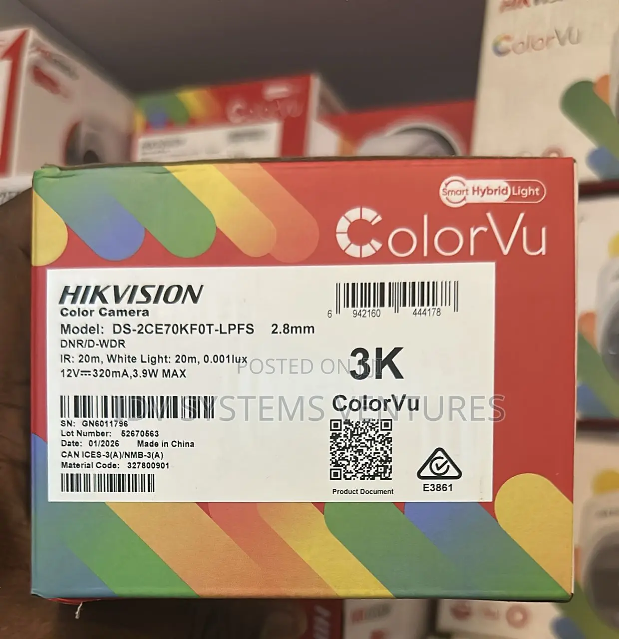 Ds-2ce10kf0t-Lpfs3k Colorvu Smart Hybrid Light Fixed Mini Bullet Cam