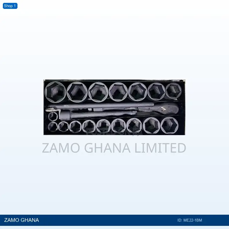 22pcs 1inch Dr Socket Set Mechanica - Me22-1bm