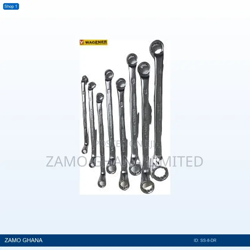 Wagener Double Ring Spanner Set 8pcs 8-22mm - Ss-8-Dr