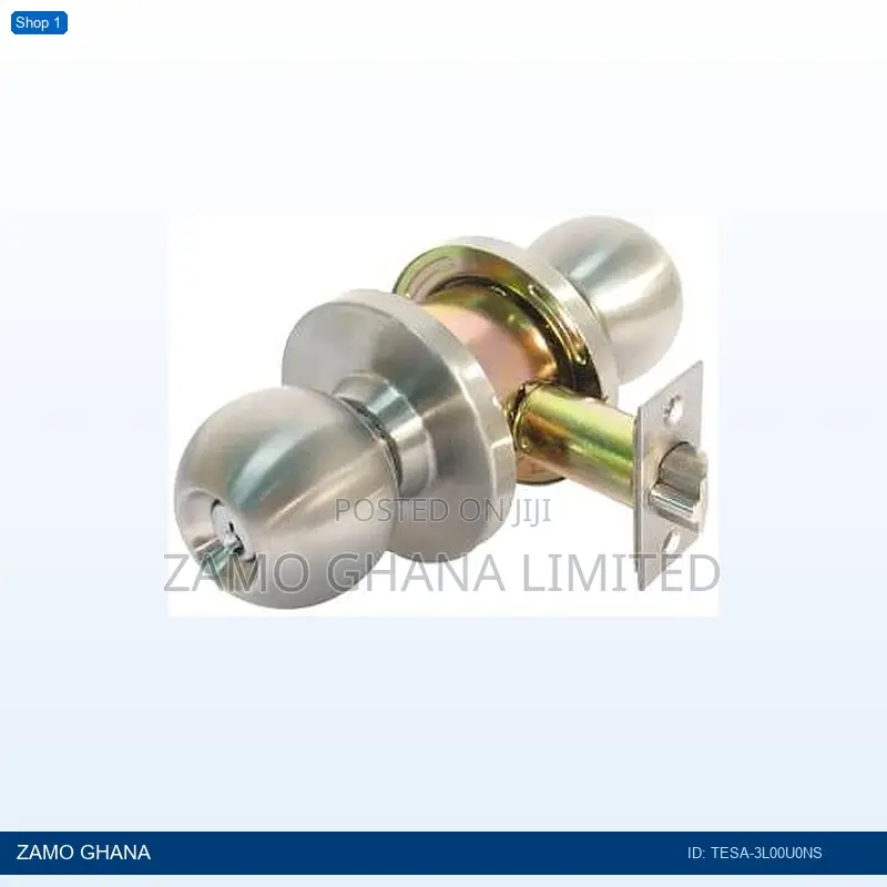 Tesa Knob Lock 3900 60/70 Luna Nickel - Tesa-3l00u0ns