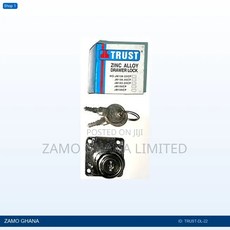 Drawer Lock Trust Short 22mm (Piece) - Trust-Dl-22