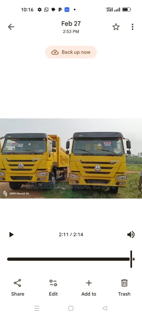 Foreign Used Howo Dump Truck.