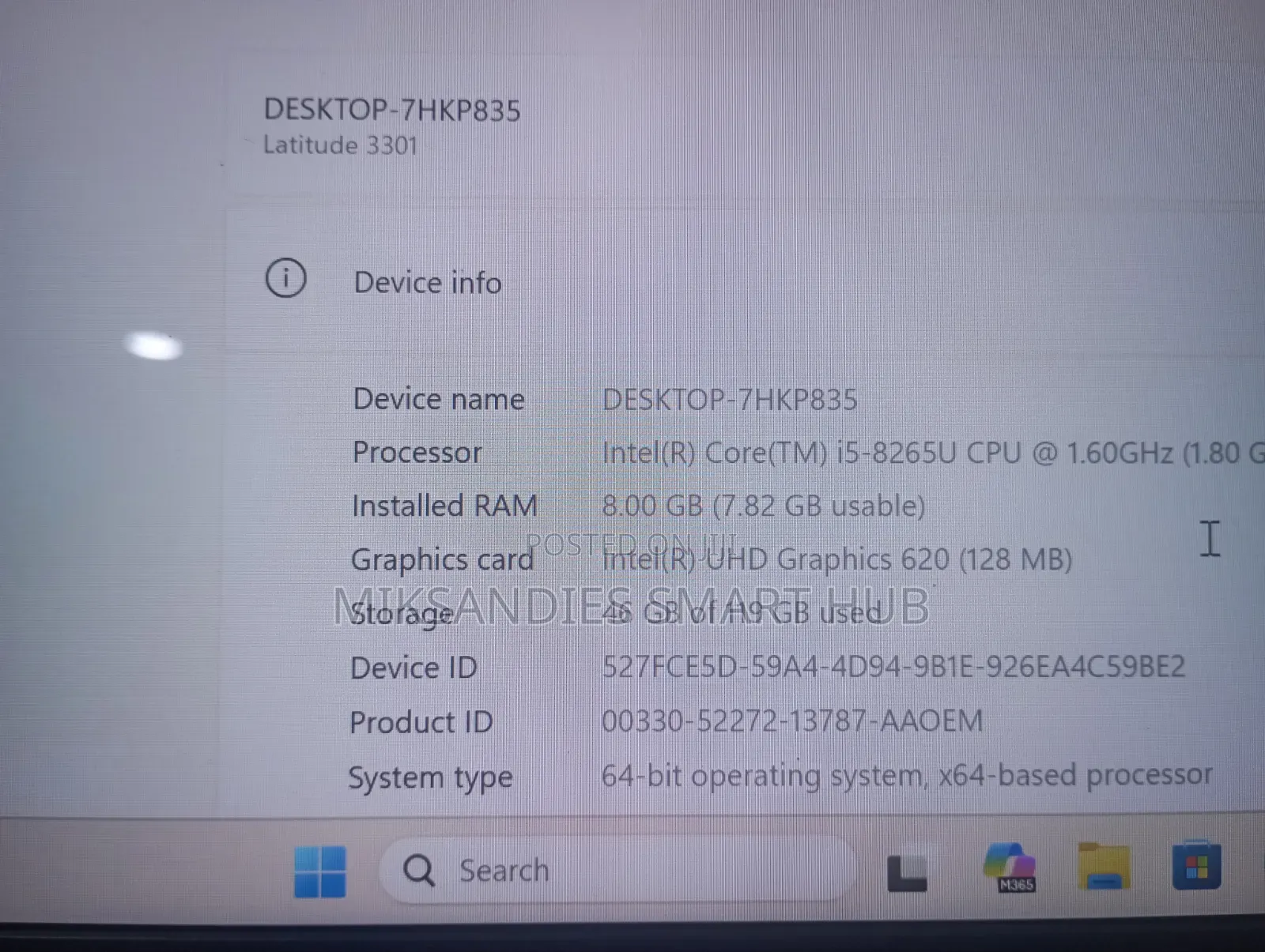 Laptop Dell Latitude 3301 8GB Intel Core i5 SSD 256GB