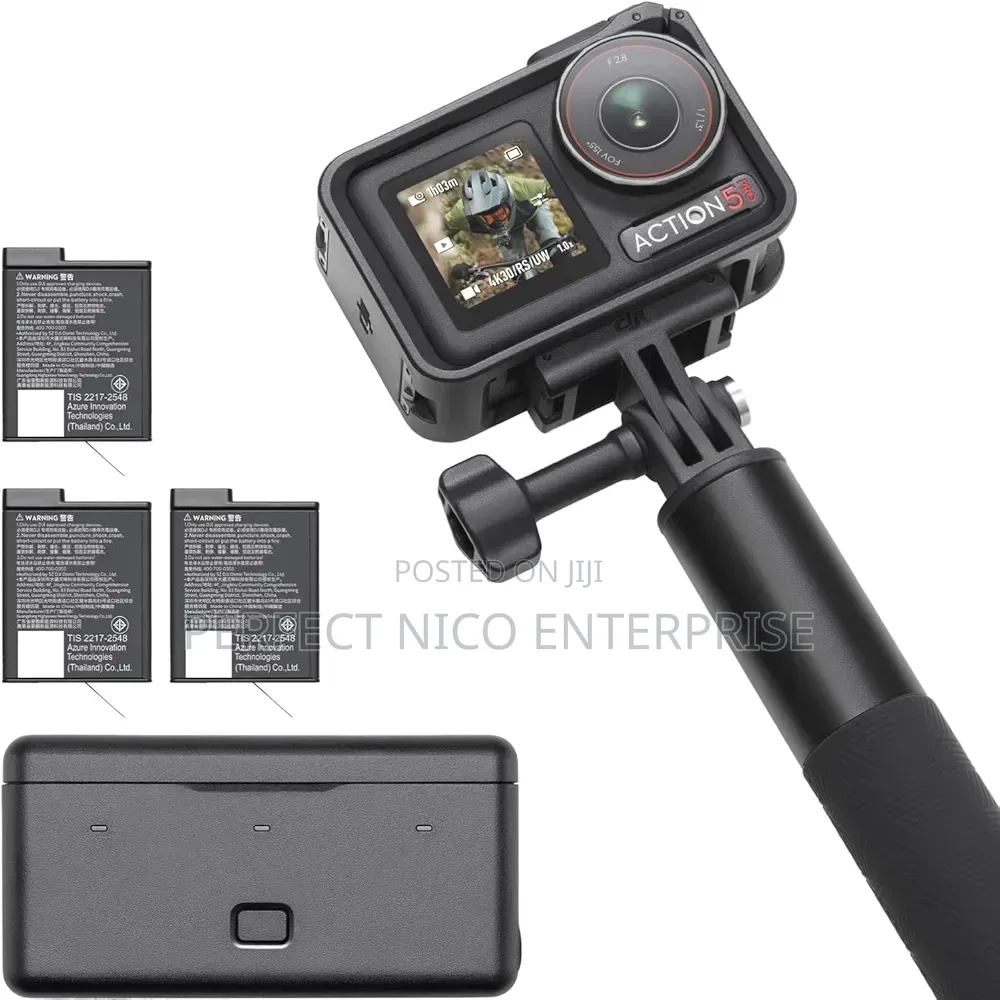 Dji Osmo Action 5 Pro Camera – Full Kit (3 Batteries + Accessories)