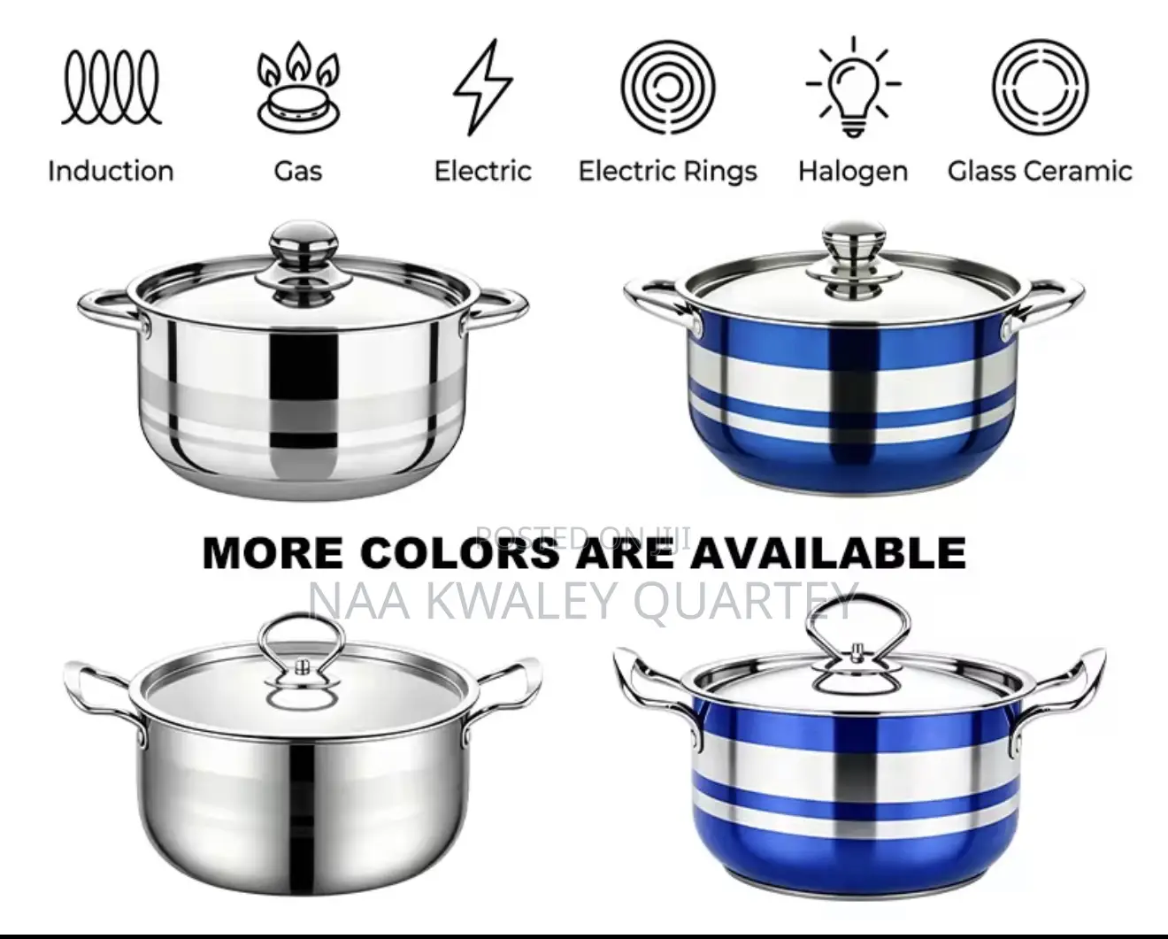4pcs Stainless Steel Cookware