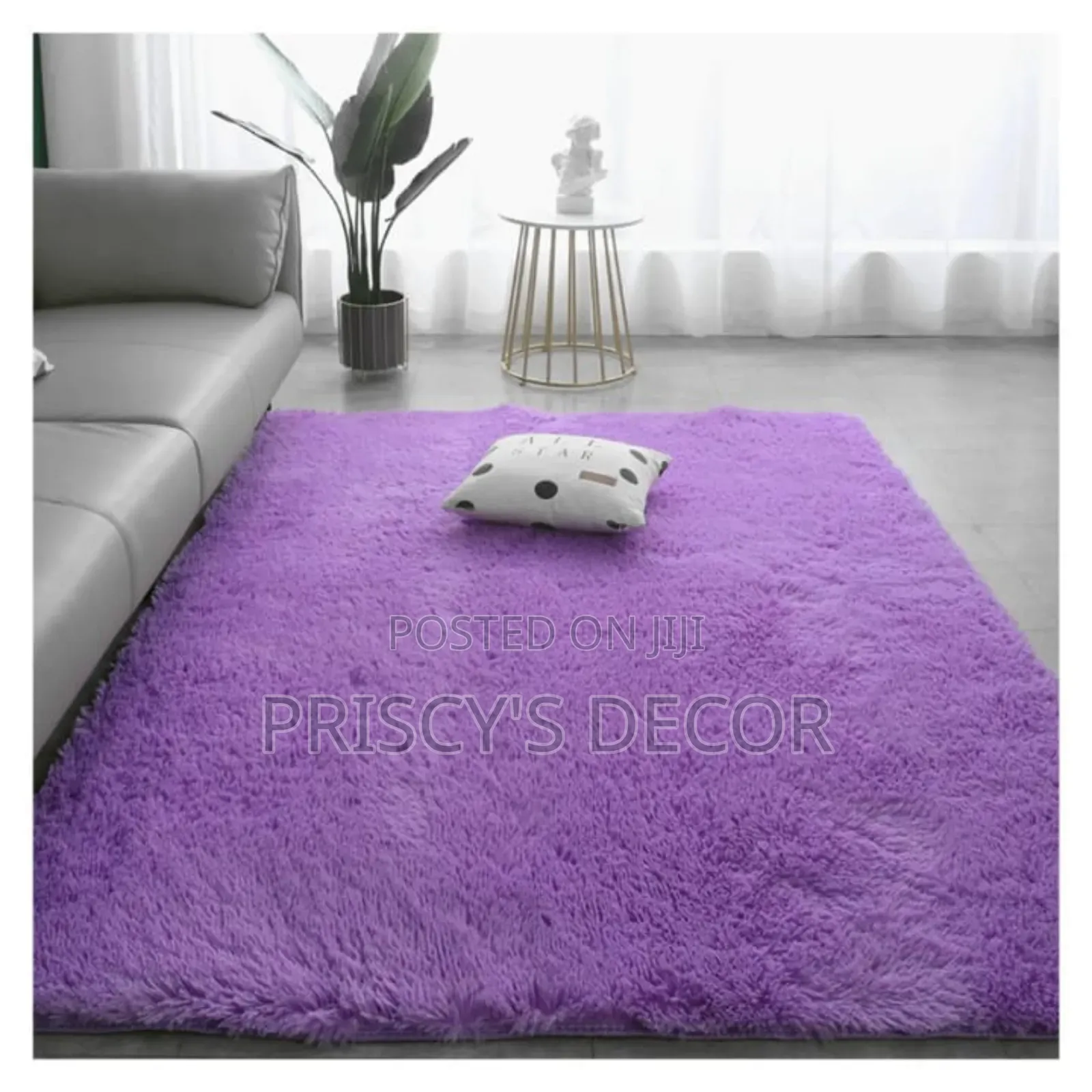Beautiful Purple Fluffy Carpet