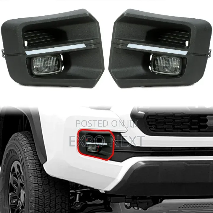 Led Fog Light Lamps Kit Cover 2016-2023 Toyota Tacoma TRD-Pro Style