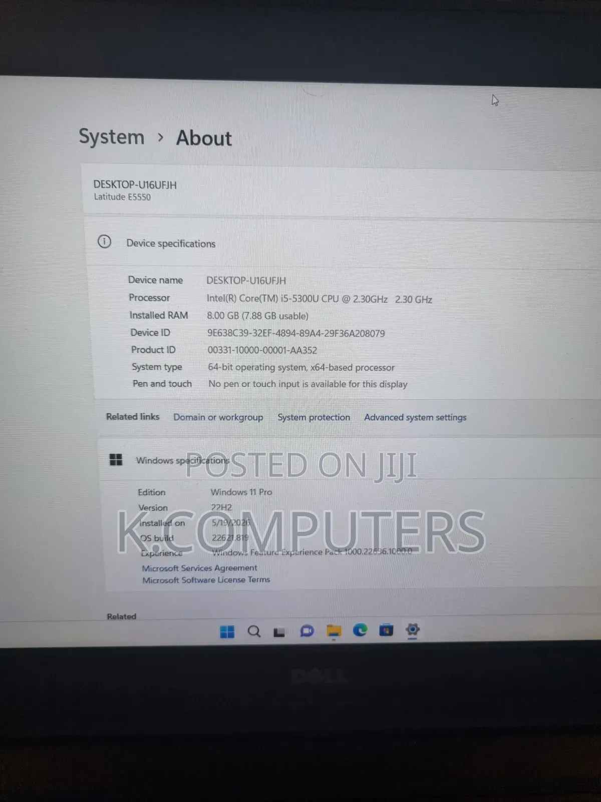 Laptop Dell Latitude E5550 8GB Intel Core i5 SSD 128GB