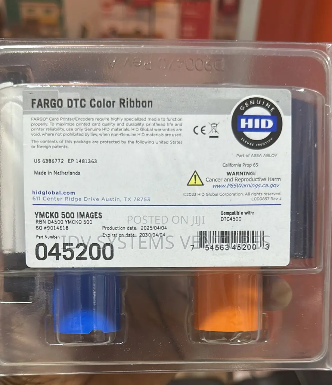 Color Ribbon for Dtc4500 Dtc4500e Printers 500 Prints