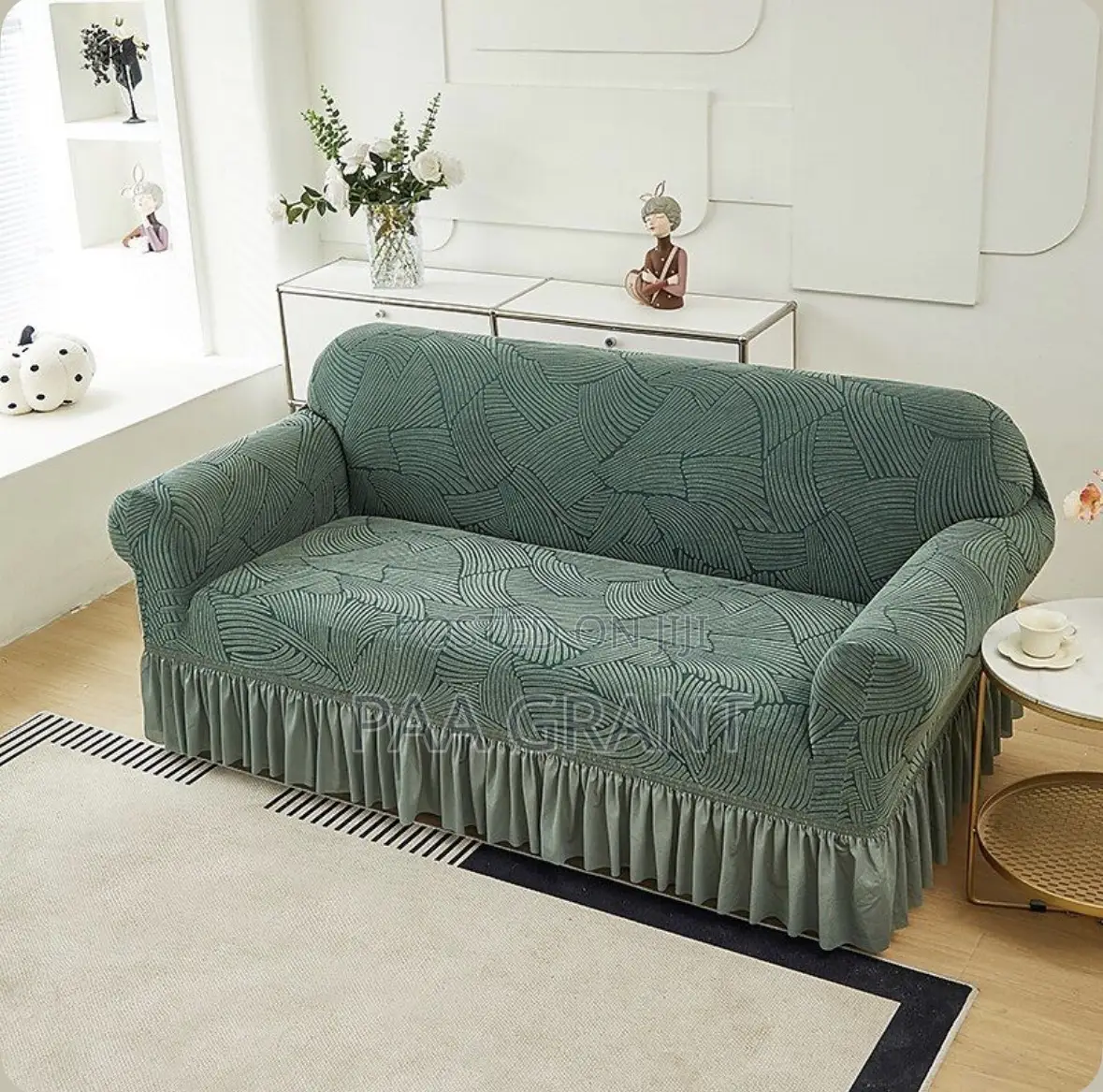 Perfect Cover for Oversized Sofa (Fluffy Skirt Cover)Set Sold Only