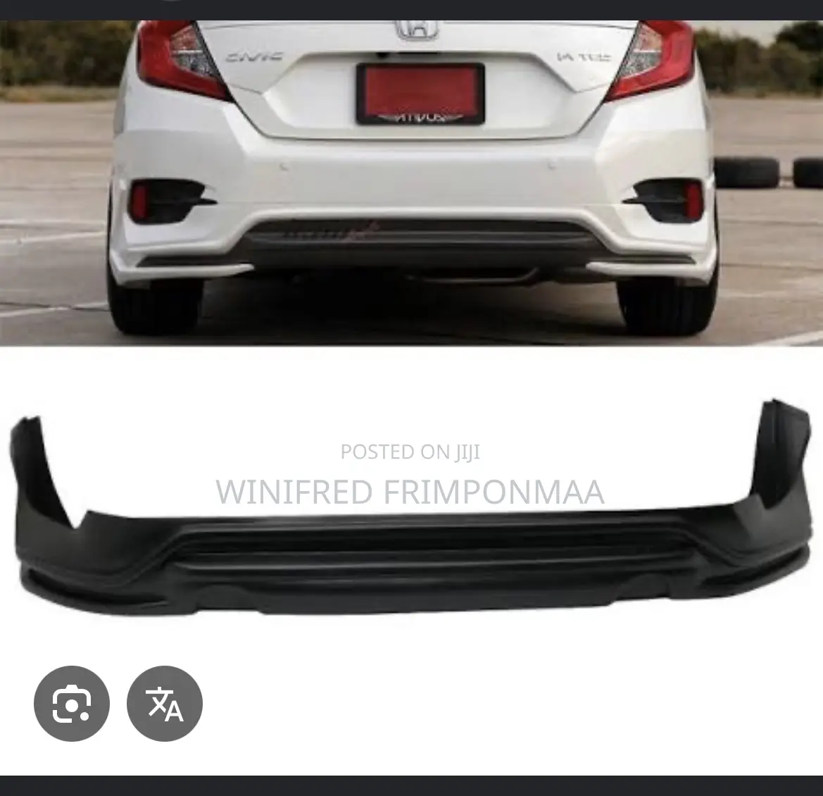 Honda Civic 2015,2016,2017,2018 Back/Rear Bumper