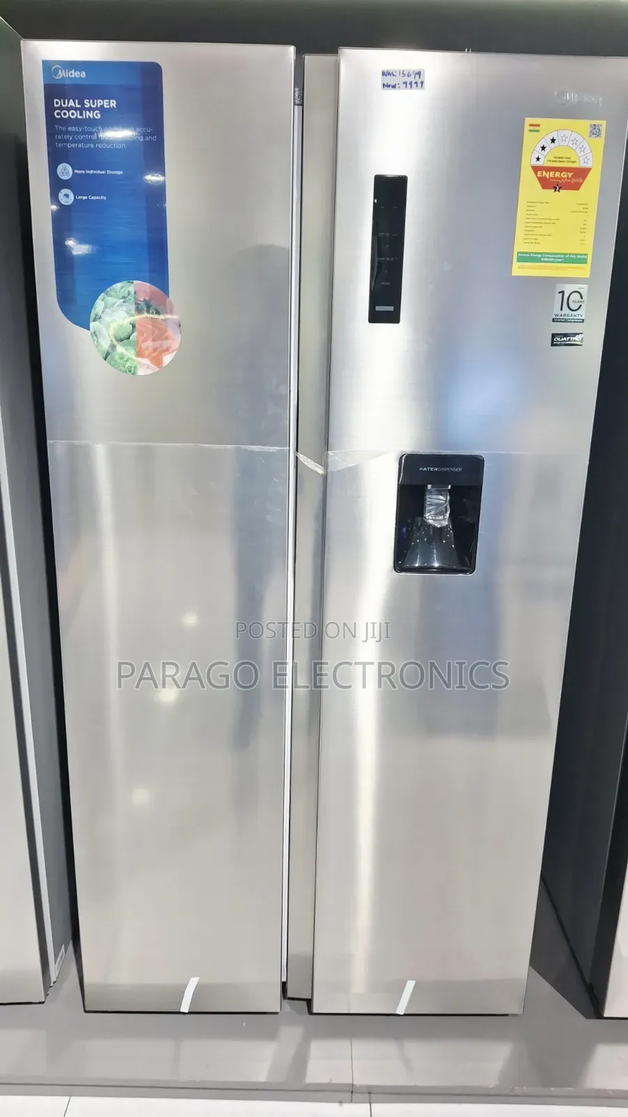 Midea Side By Side Fridge 463ltrs Defrost Top Freezer Mdrt645mtn46d