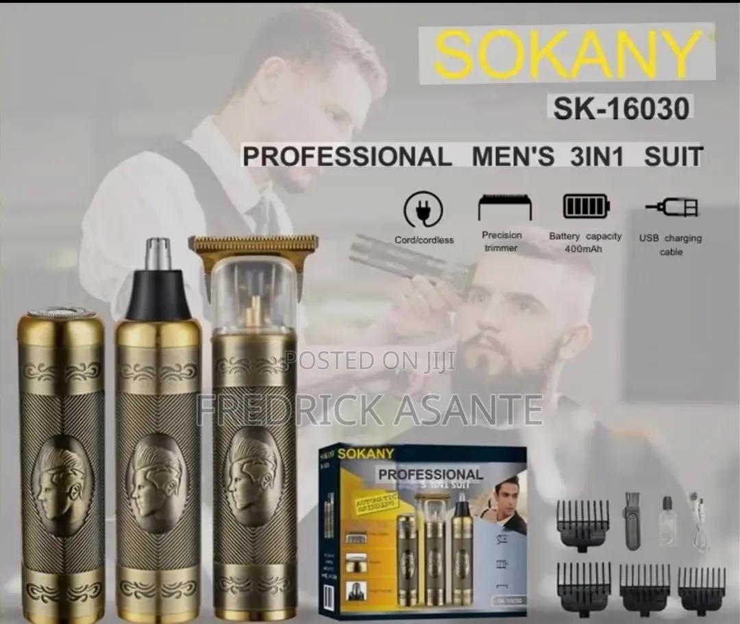 Sokany Sk-16030 3-in-1 Professional Hair Trimmer Set