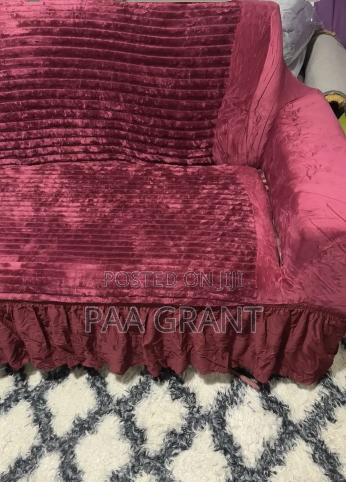 Softness U Can Feel(100% Cotton Velvet Sofa Skirt Cover(Sold As A Set