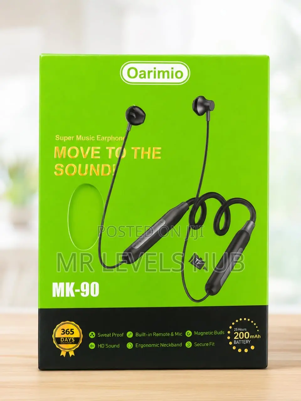 Oarimio Mk-90 Wireless Neckband Earphones – Hd Sound, Long Battery