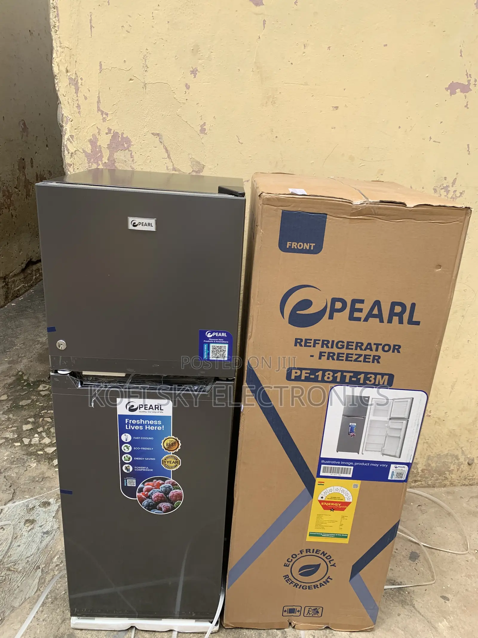 Pearl 130liters Double Door Fridge With Top Freezer