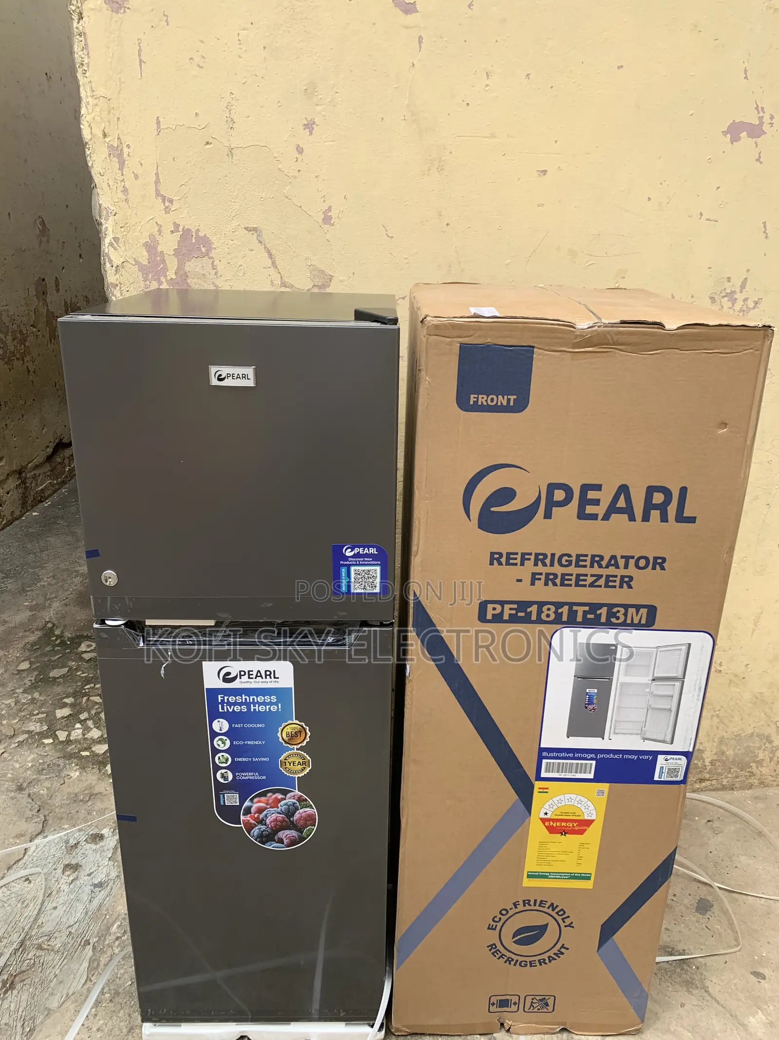 Affordable Pearl 130litres Doubledoor Top Freezer Fridge
