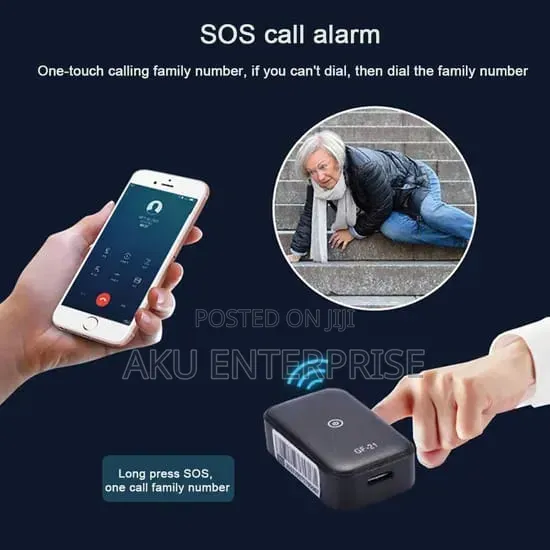 GPS Tracker Supports Apple Android Sim Card, Battery Rechargeable