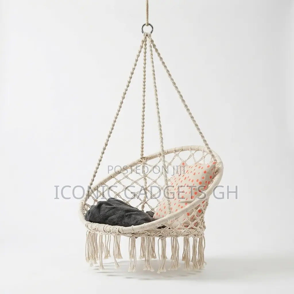 Cotton Hanging Chair Swing – Beige