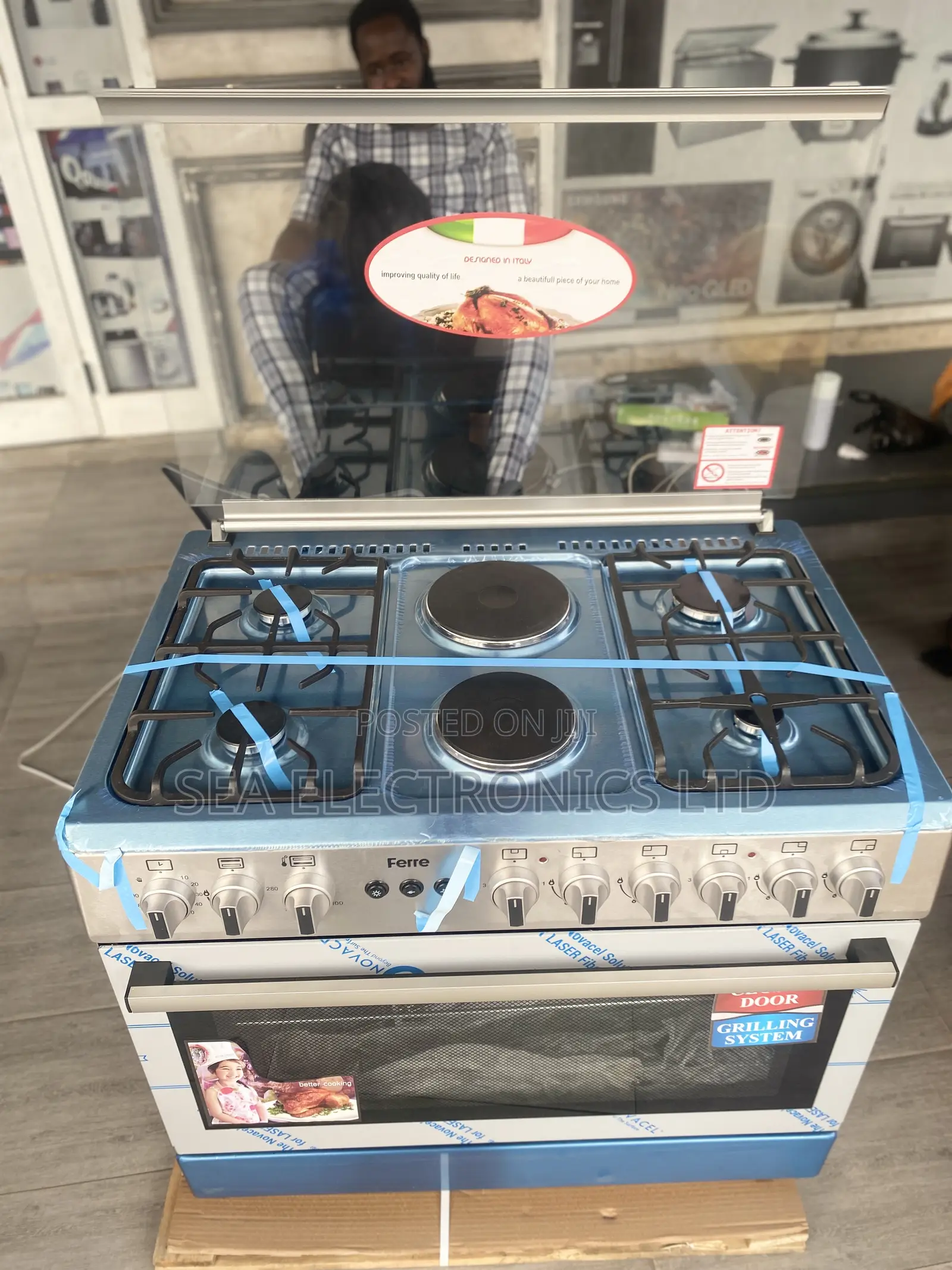 Ferre 90x60cm 4+2 Burner Freestanding Gas Cooker With Oven