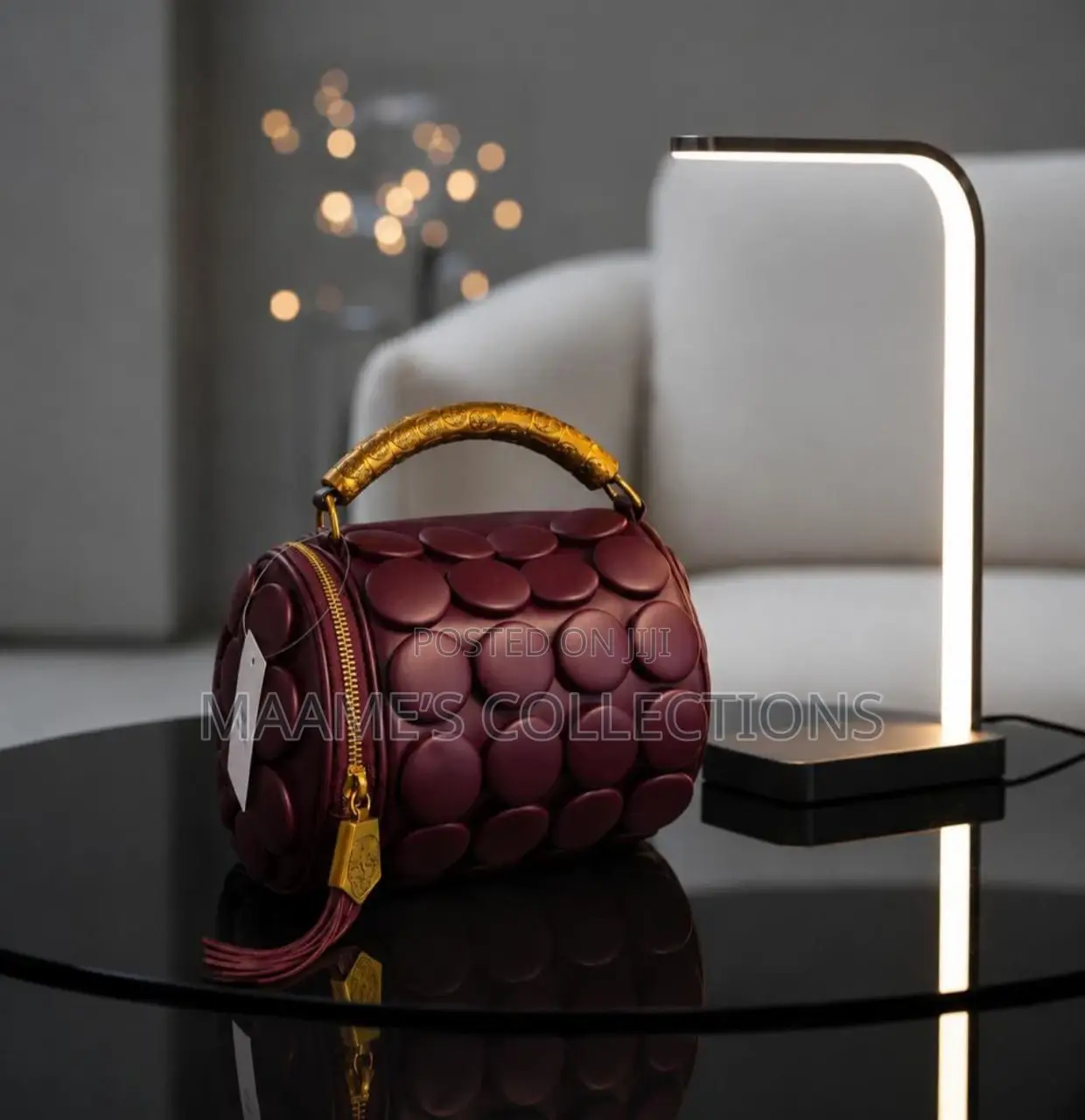 Alexander Wang Button-Textured Cylindrical Barrel Ladies Handbag