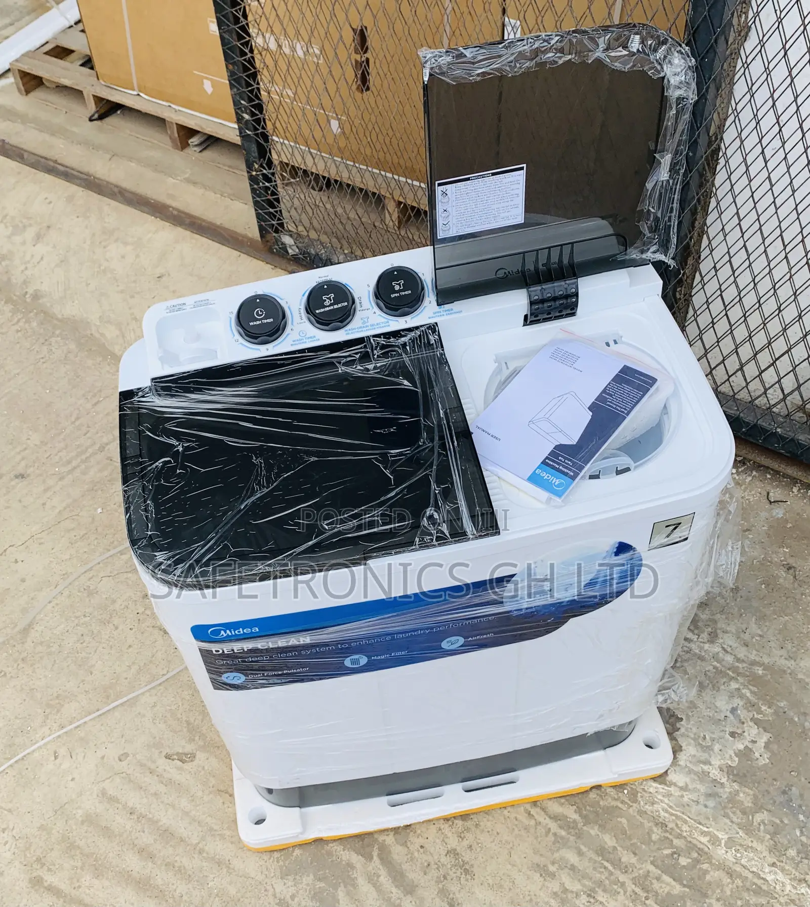 Newest Update Midea 7.0kg Semi Auto Washing Machine Mf100w70/W-Gh