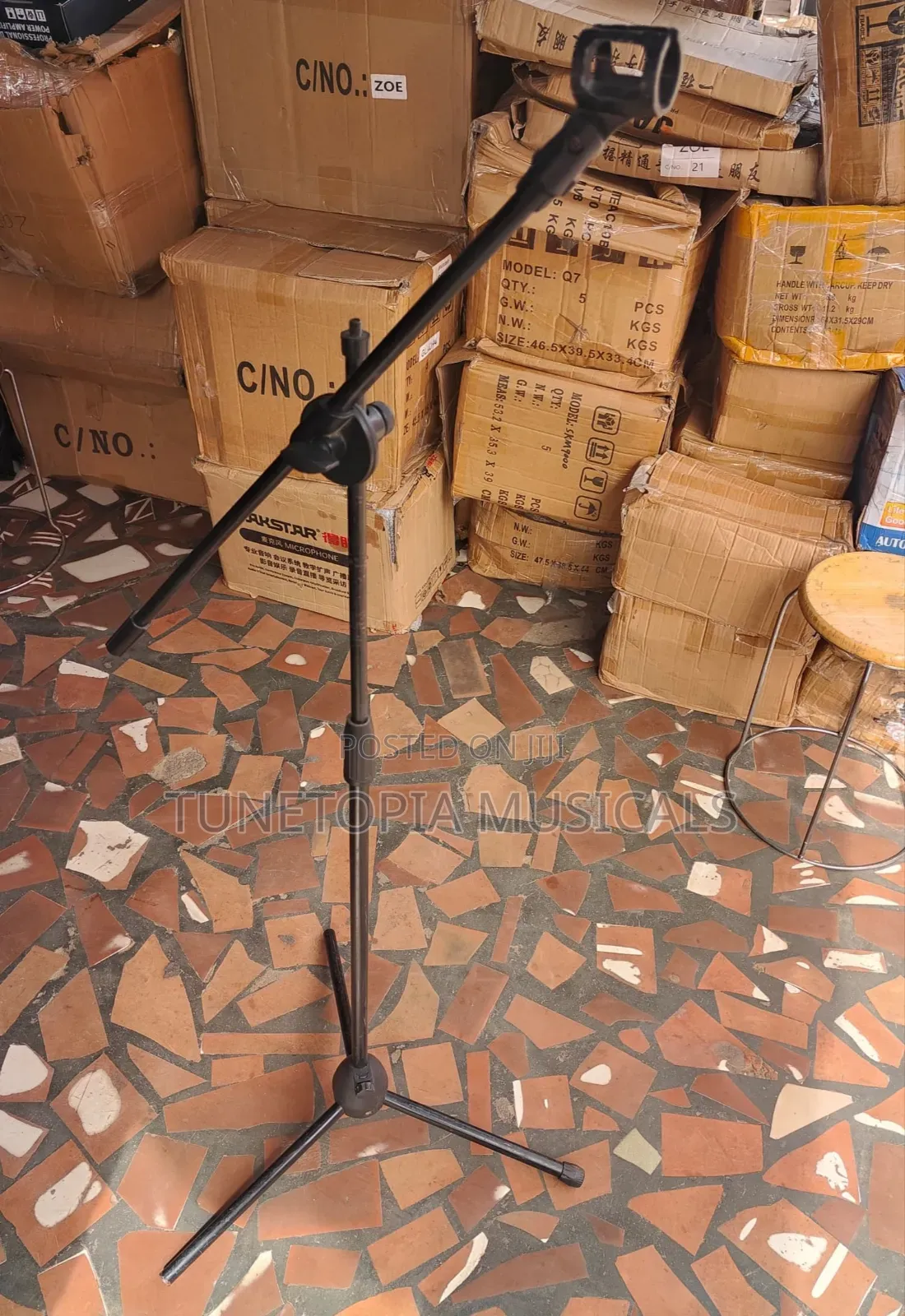 Heavy Duty 3-Legs Microphone Stand[Tripod] With Boom Arm