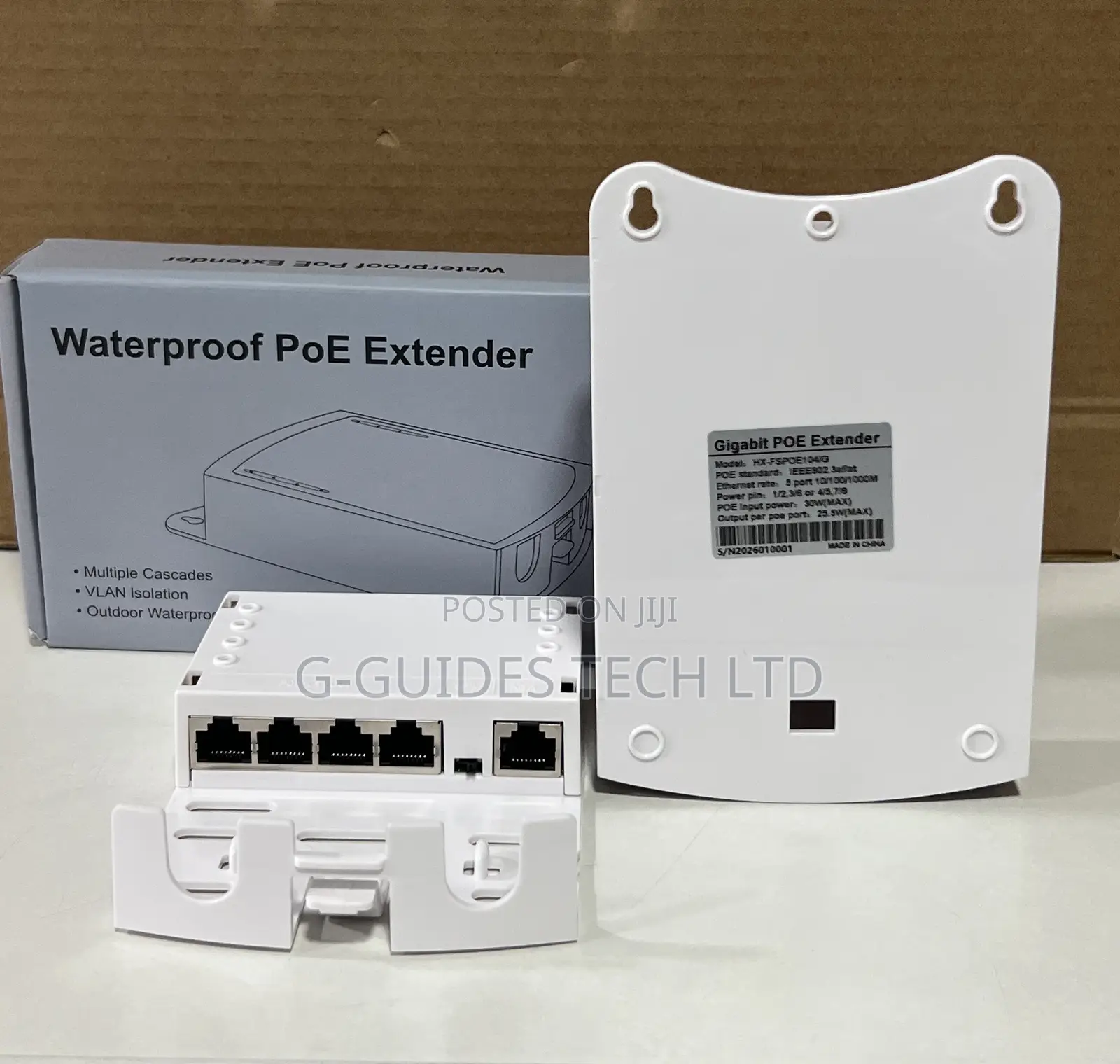 4-Port Poe Extender Outdoor, 1 to 4 Waterproof Gigabit Poe Extender