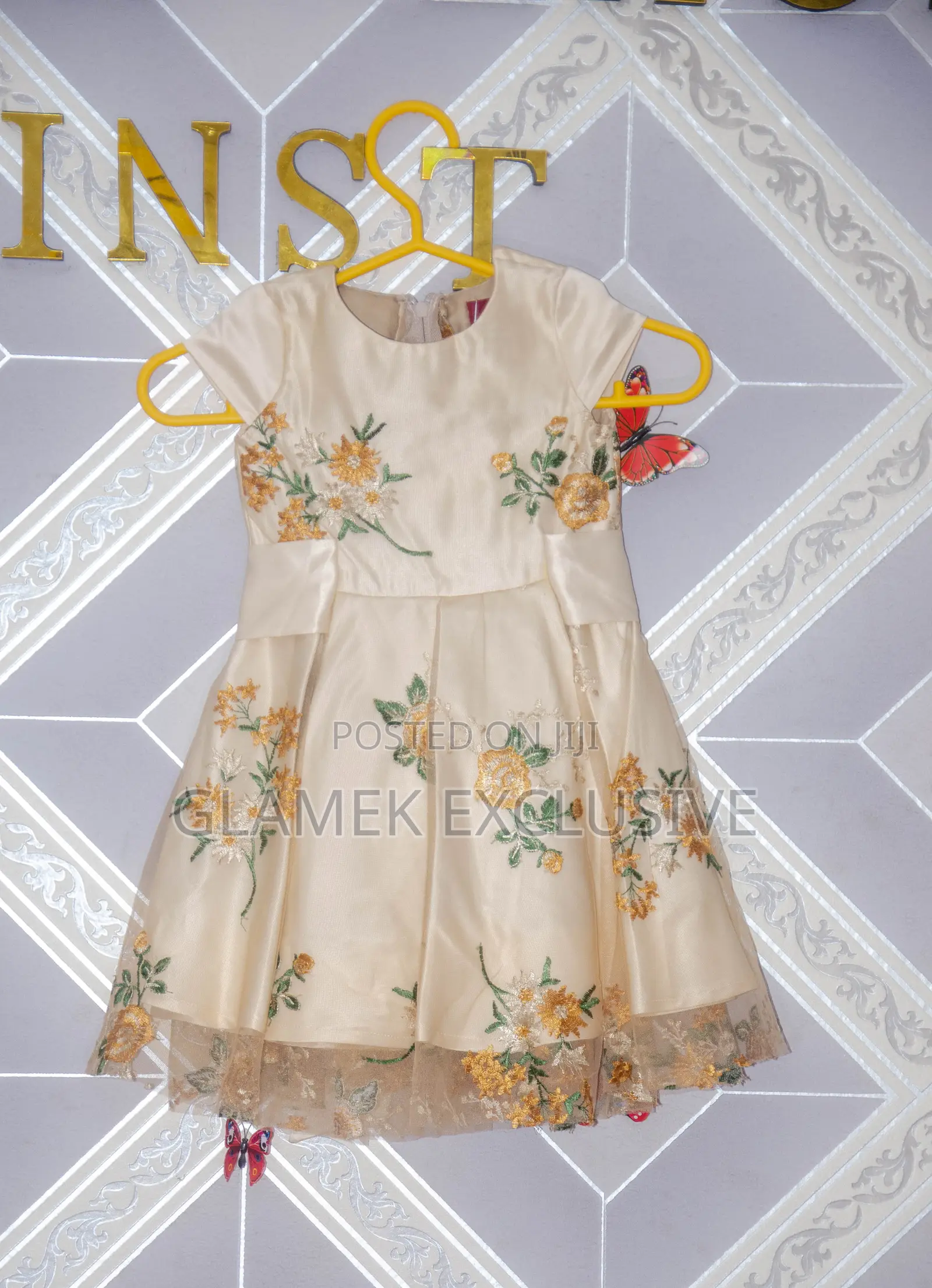 Graci Vanilla-Colored Party Dress