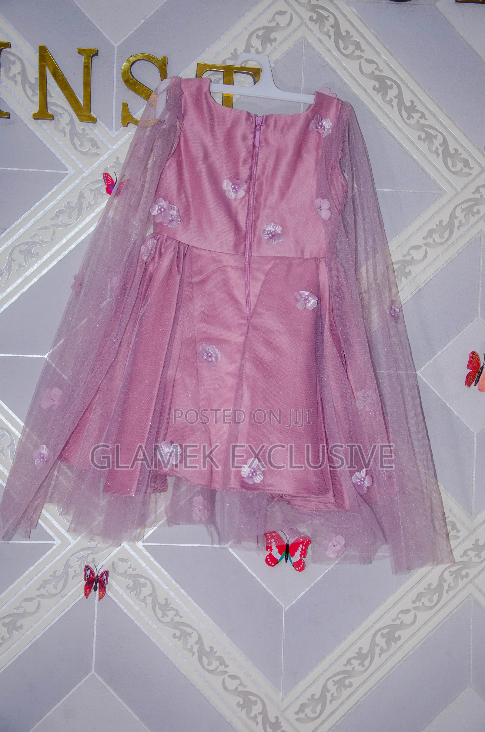 Pink Tulle Butterfly Dress