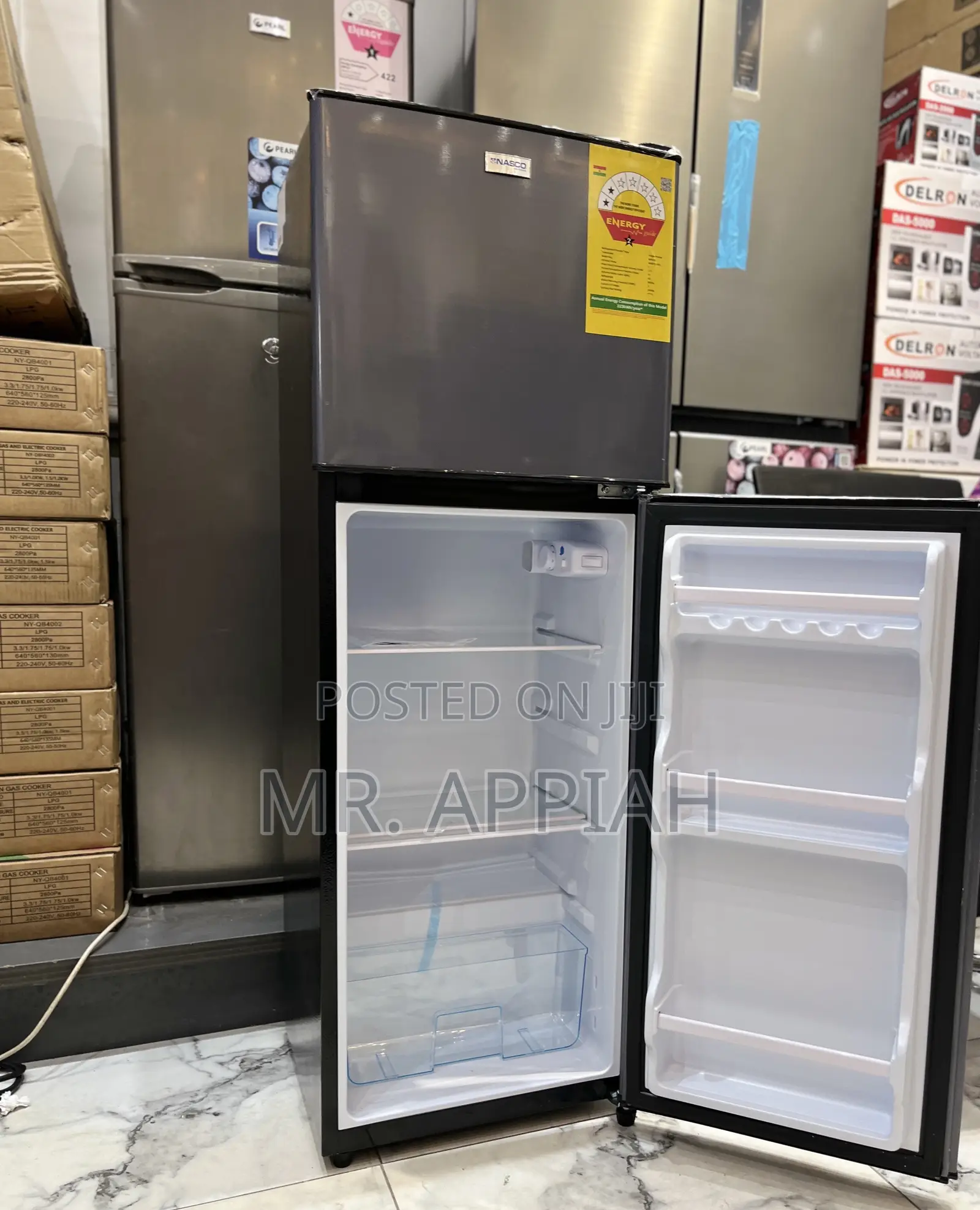 Extremely Durable Nasco 112l Double Door Electric Fridge(Nasd2-13fl)