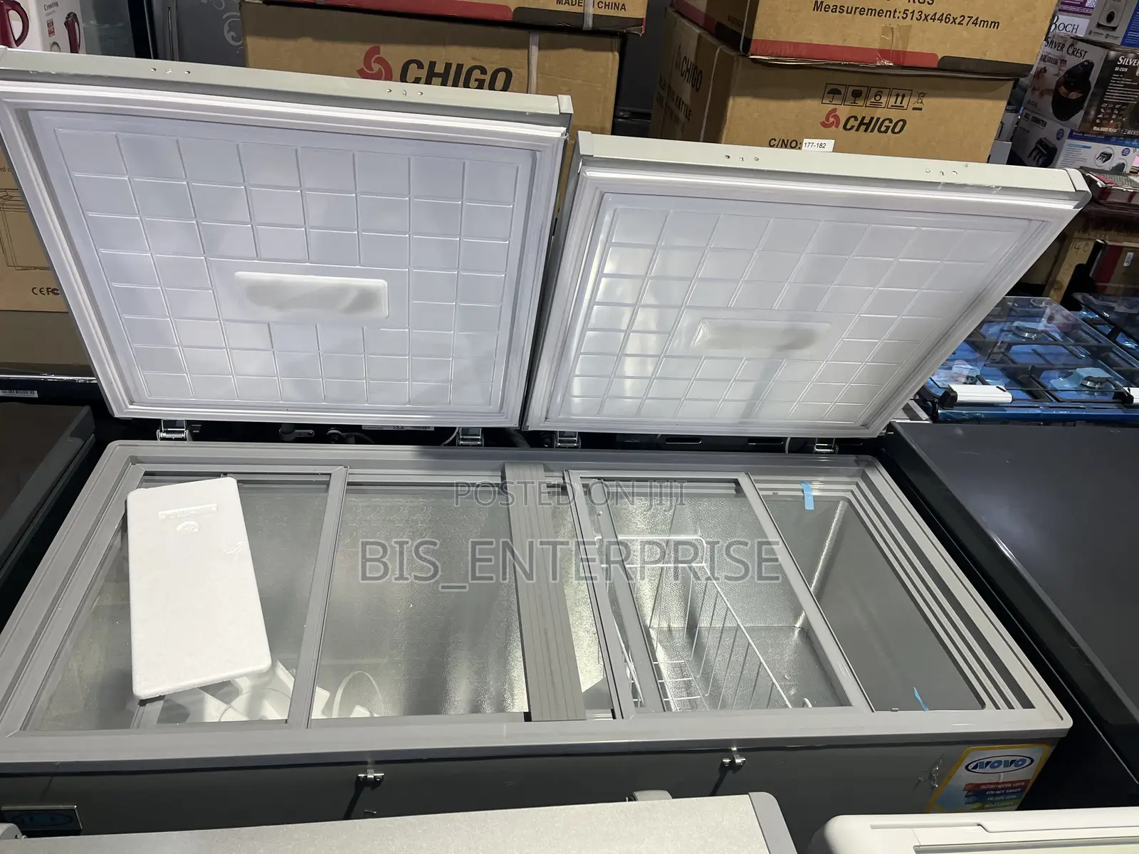 Novo Chest Freezer Double Door Nv 360 358 Liters