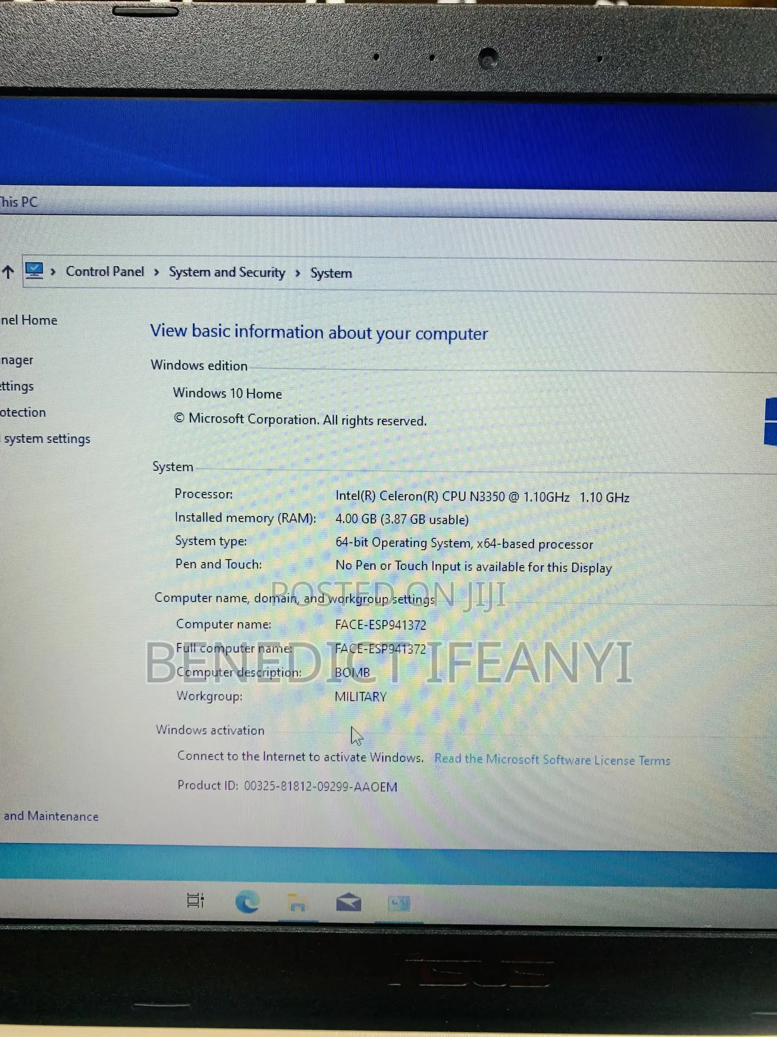 Laptop Asus X540LA 4GB Intel HDD 750GB