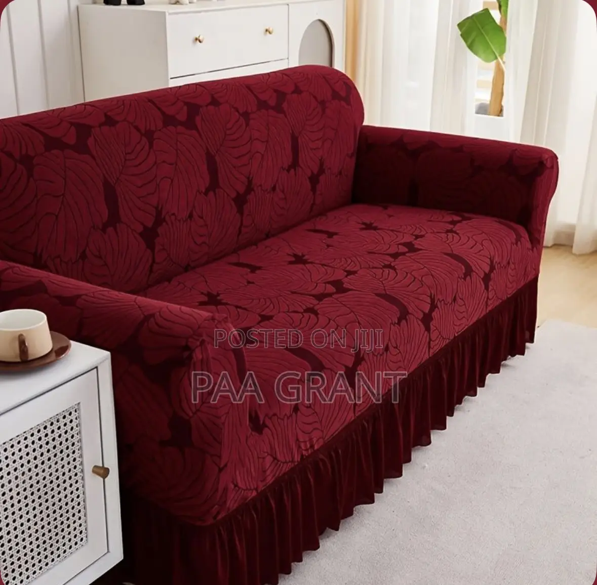 Thick Fabric Premium Comfort(4pc Fluffy Sofa Skirt Cover(Sold as a Set