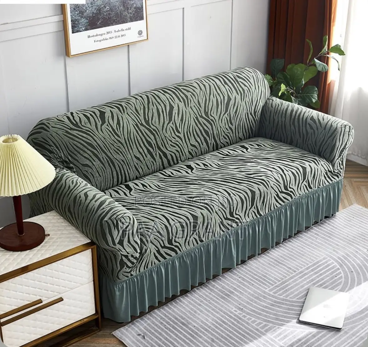 Give Your Sofas a Royal Look( Fluffy Sofa Skirt Covers (Sold as a Set