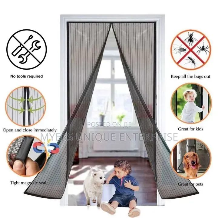 Fiberglass Magnetic Door Net to Allow Fresh Air in and Bugs Out