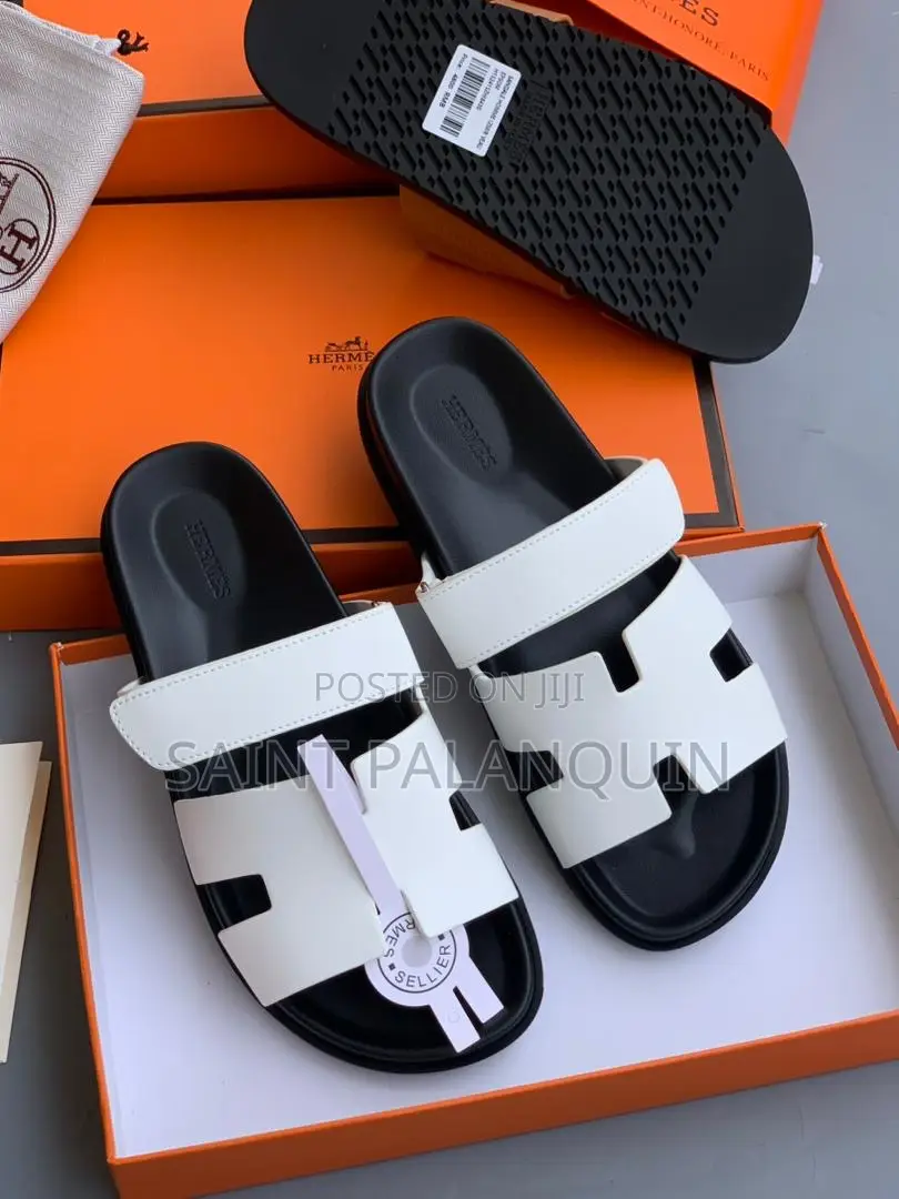 White Hermès Chypre Sandals