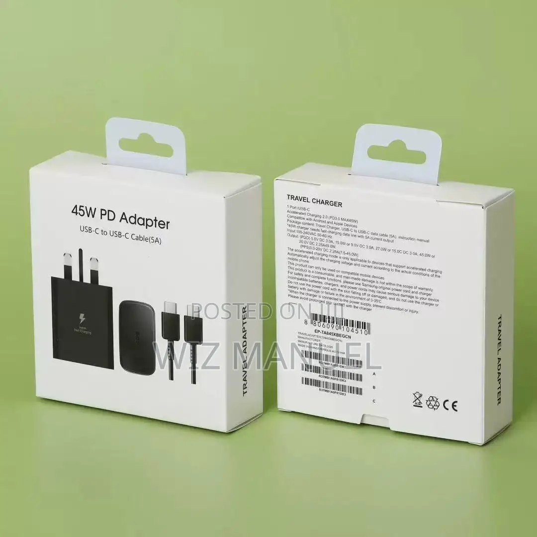 Uk Regulation Fast Charging Original Samsung Type C-Type C Complete