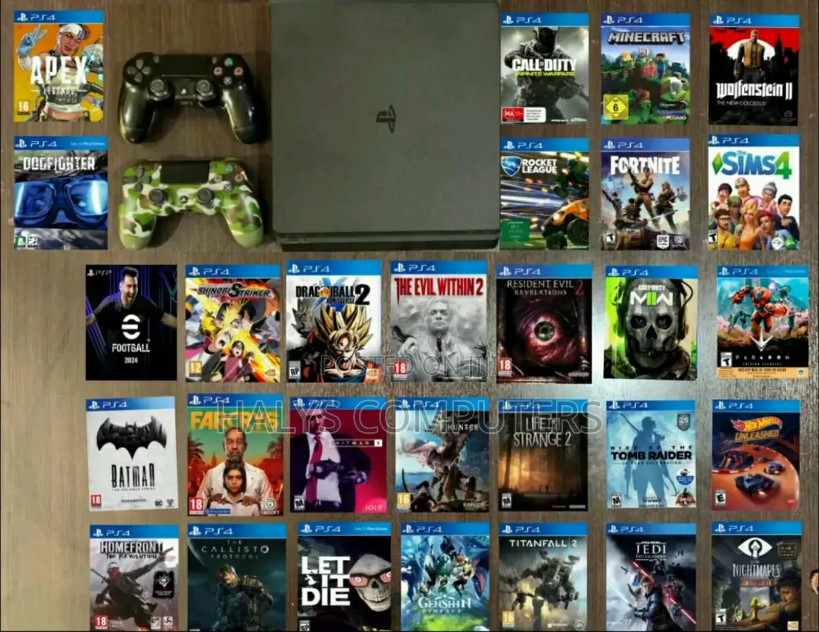 Play Station 4 Slim With More Cd Games