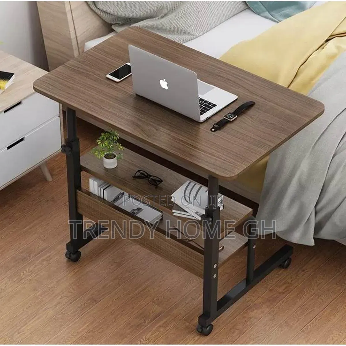 Strong Height Adjustable Movable Laptop Table With Wheels