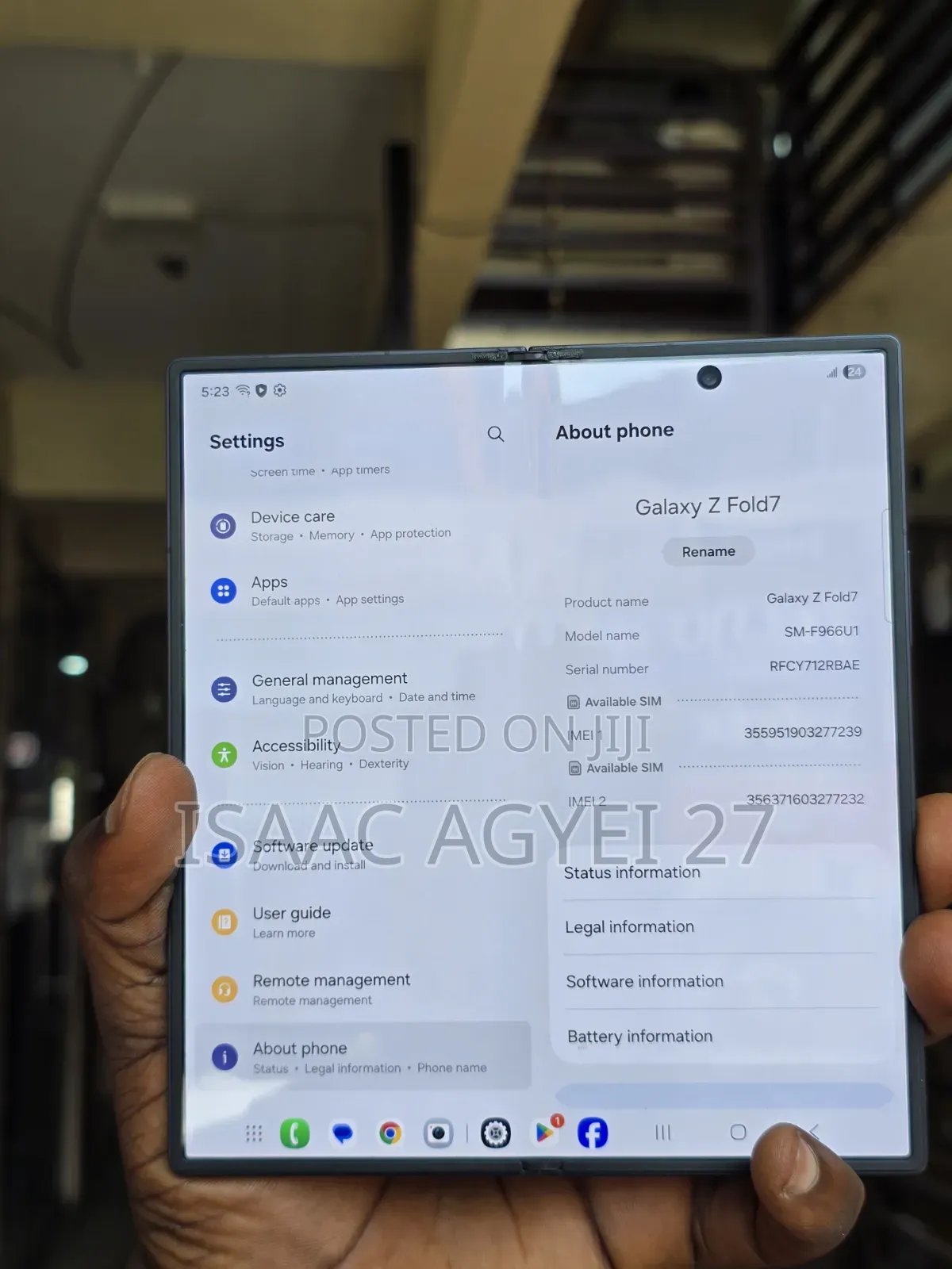 New Samsung Galaxy Z Fold7 256 GB Graphite