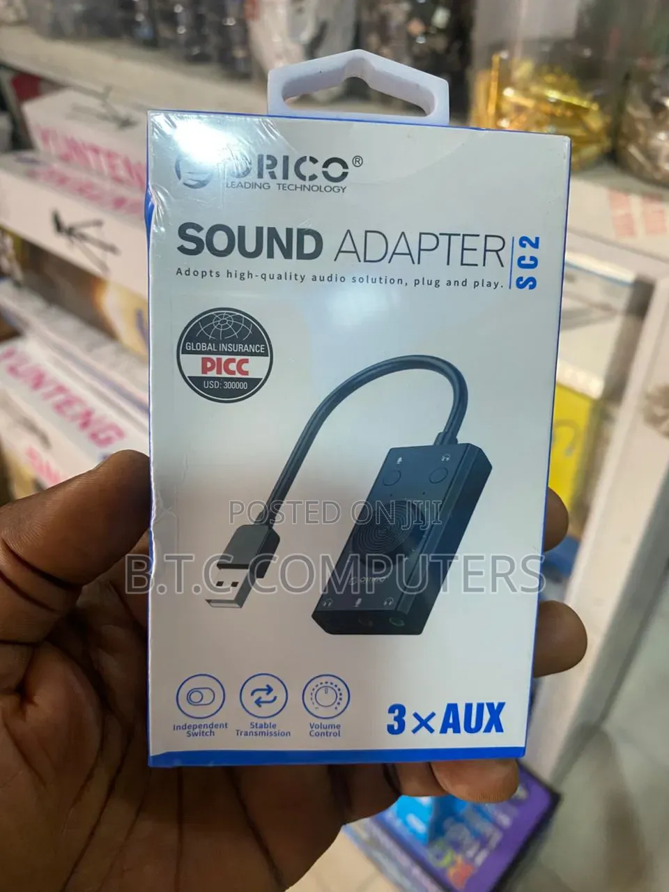 Sound Adapter Adopt High Quality Sound Plug and Play