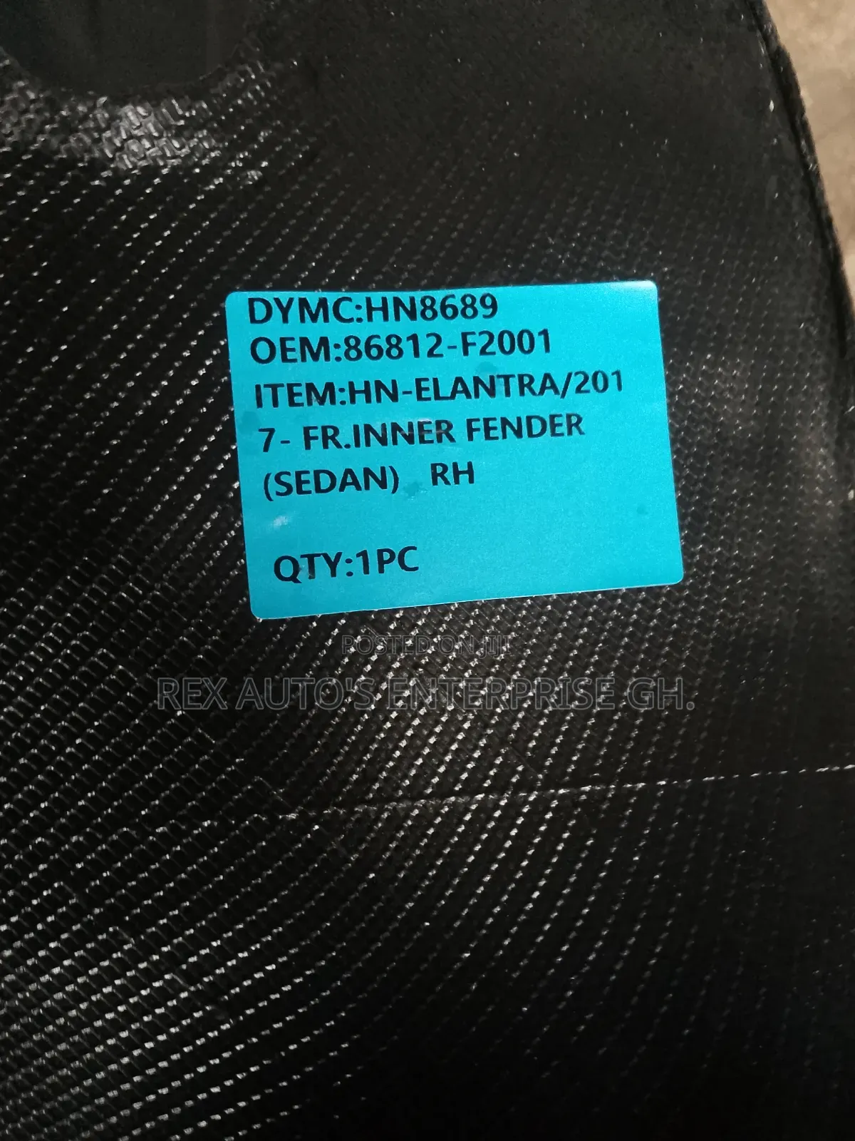 Elantra 2017 Inner Fender Front