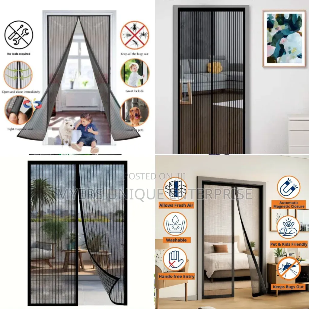 Magnetic Mesh Door Made Of High Quality Material(Thick)Keeps Bugs Out