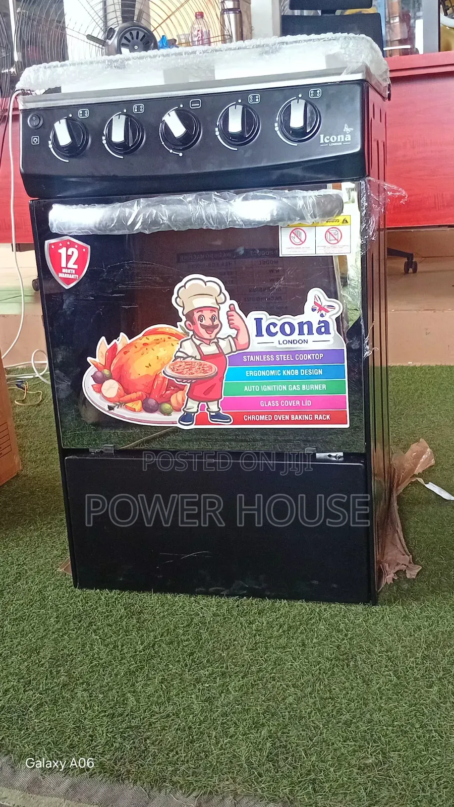 Icona Elegant 4 Burner Cooker With Oven Rack Grill